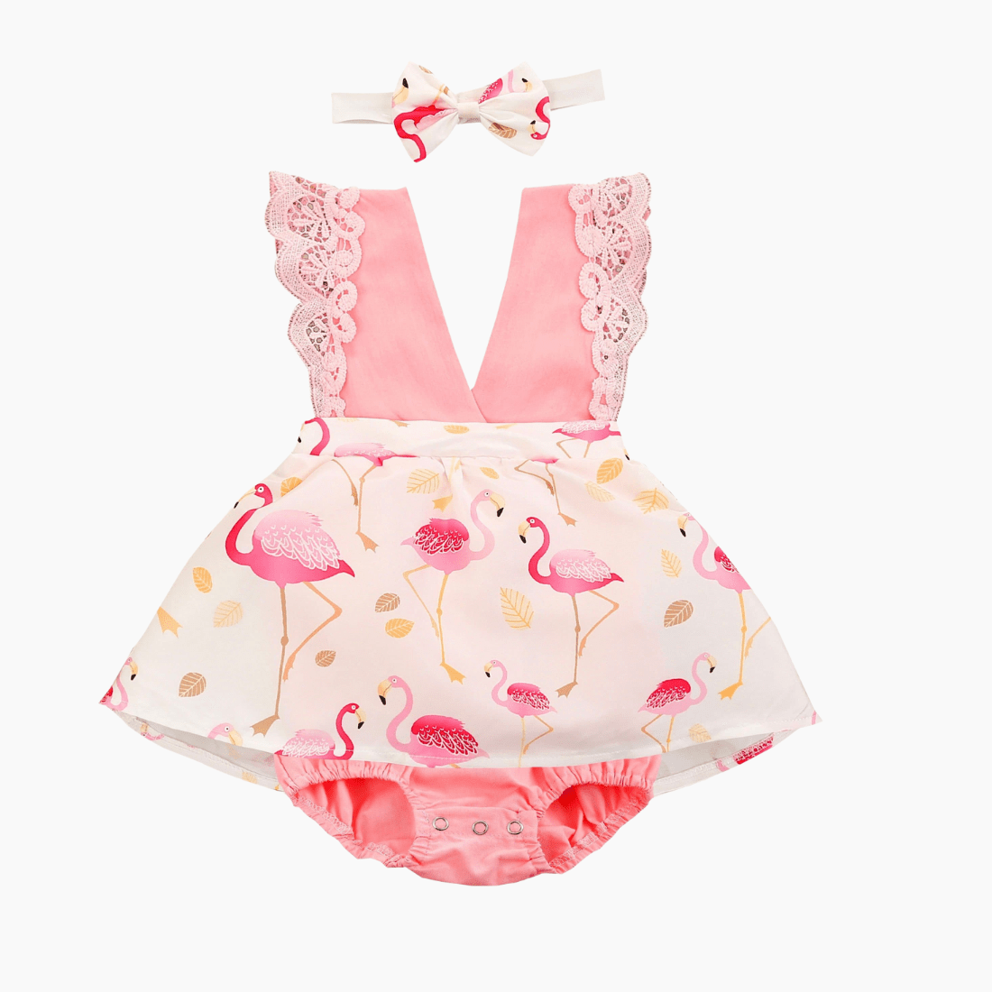 Flamingo Printed Romper