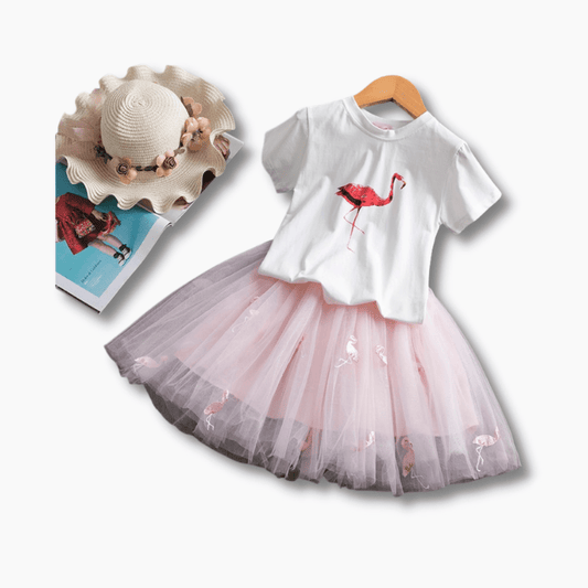 Flamingo Top and Tutu Skirt