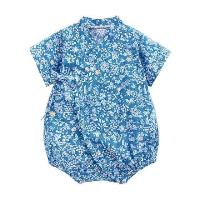 Floral Print Kimono Romper