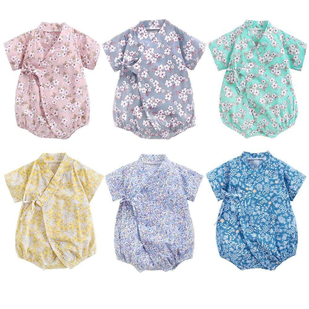 Floral Print Kimono Romper