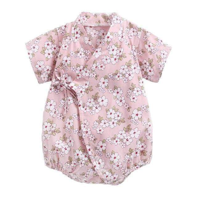 Floral Print Kimono Romper