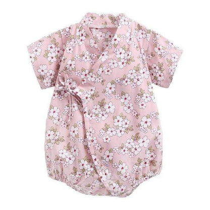 Floral Print Kimono Romper