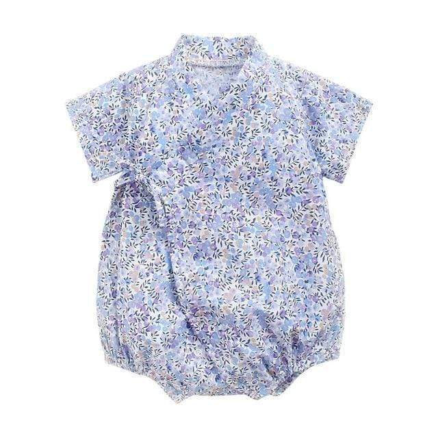 Floral Print Kimono Romper