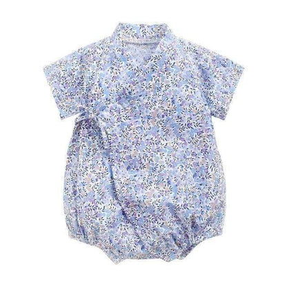 Floral Print Kimono Romper