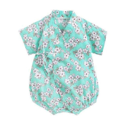 Floral Print Kimono Romper