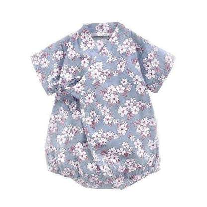 Floral Print Kimono Romper