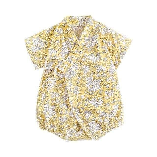 Floral Print Kimono Romper