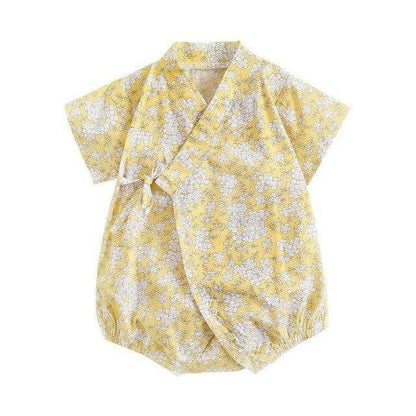 Floral Print Kimono Romper