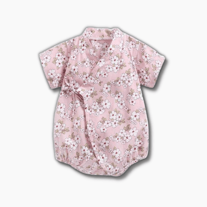 Floral Print Kimono Romper