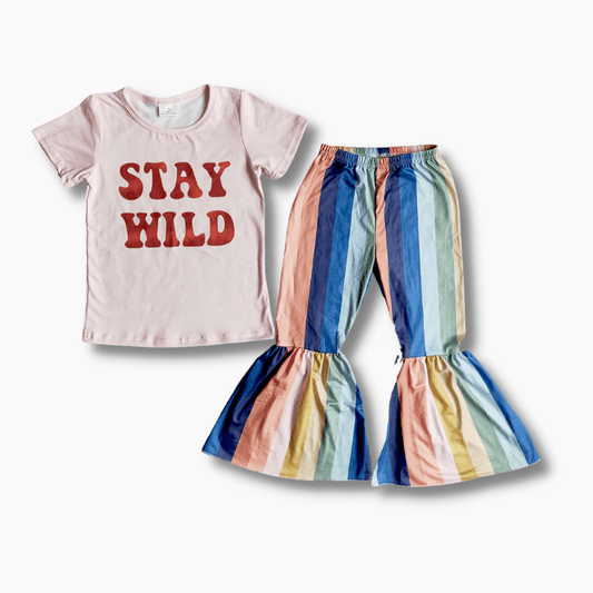 Striped Flare Pants Outfit