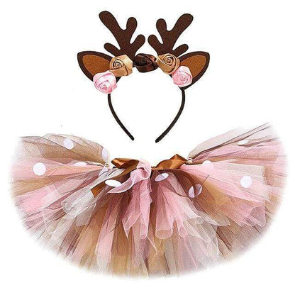 Girls Deer Tutu Skirt Outfit