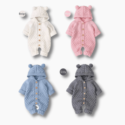 Hooded Knitted Romper