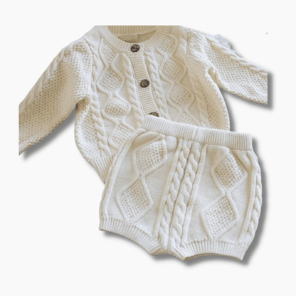 Knitted Baby Sweater Set