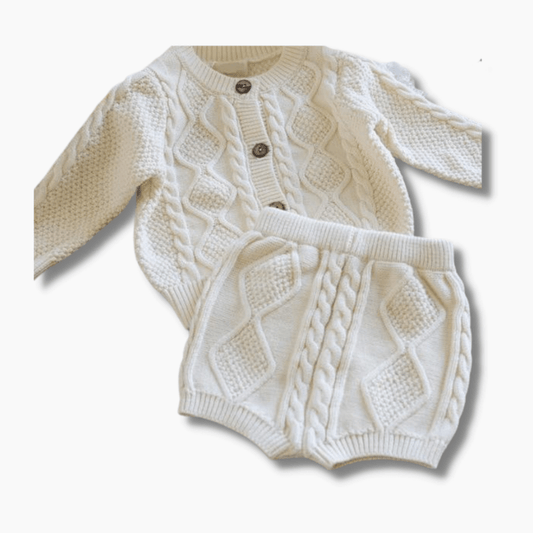 Knitted Baby Sweater Set