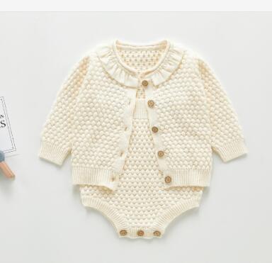 Baby Knitted Sweater Romper Set
