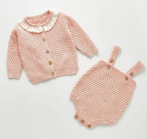 Baby Knitted Sweater Romper Set