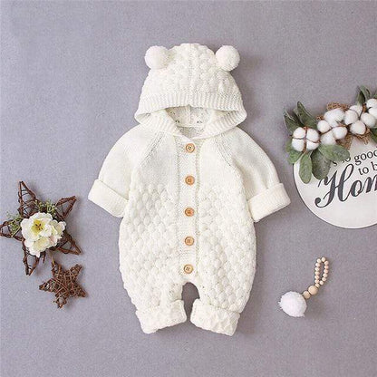 Hooded Knitted Romper