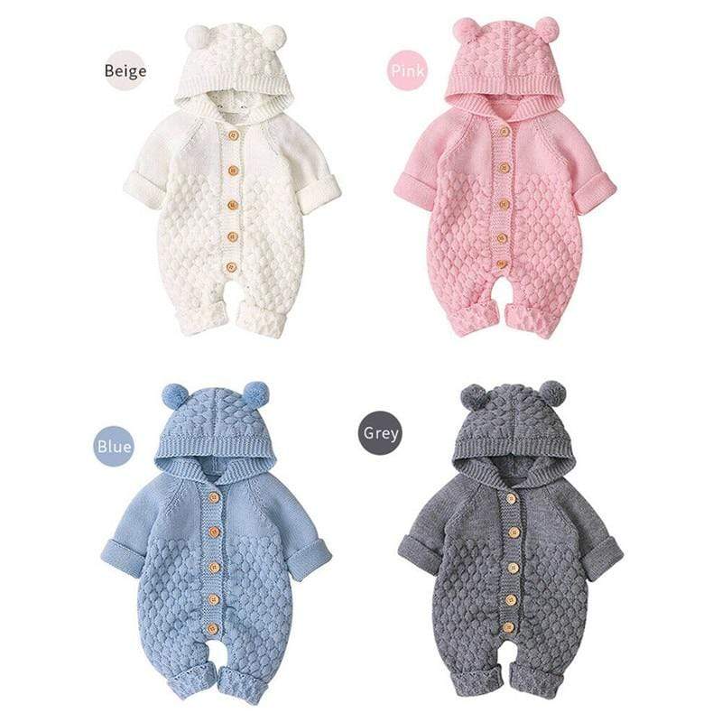 Hooded Knitted Romper