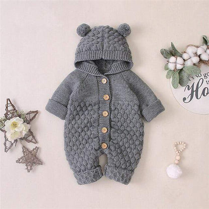 Hooded Knitted Romper