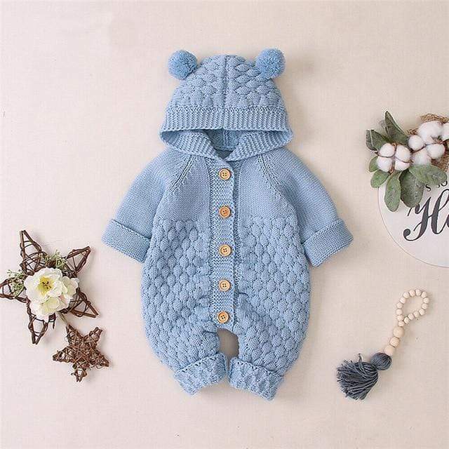 Hooded Knitted Romper