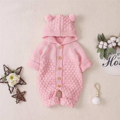 Hooded Knitted Romper