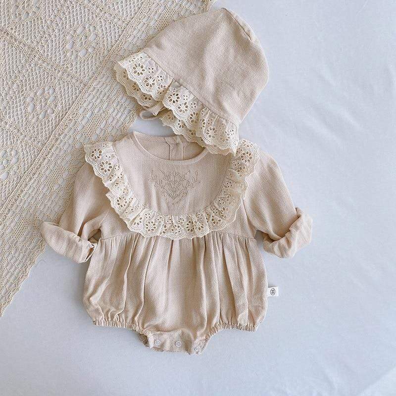 Vintage Lace Romper and Hat