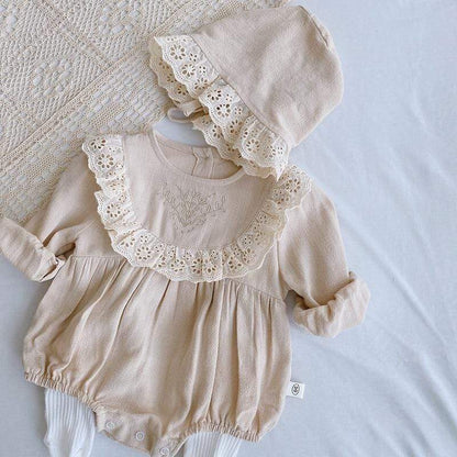 Vintage Lace Romper and Hat
