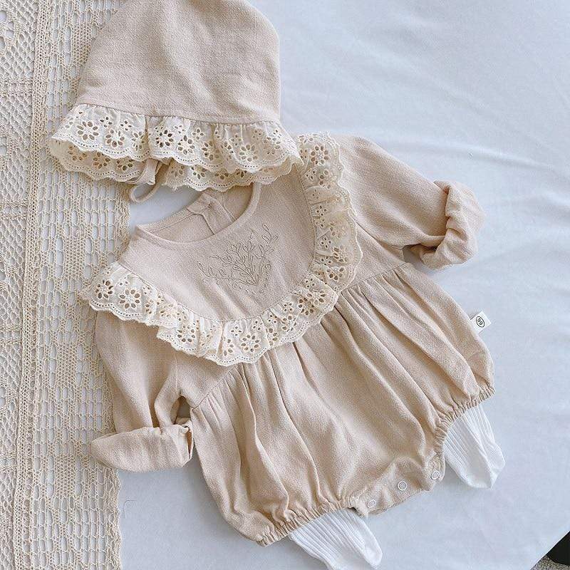 Vintage Lace Romper and Hat