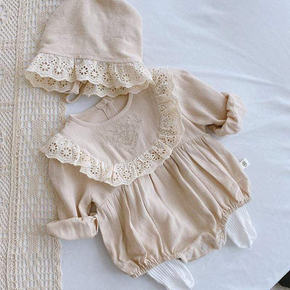 Vintage Lace Romper and Hat