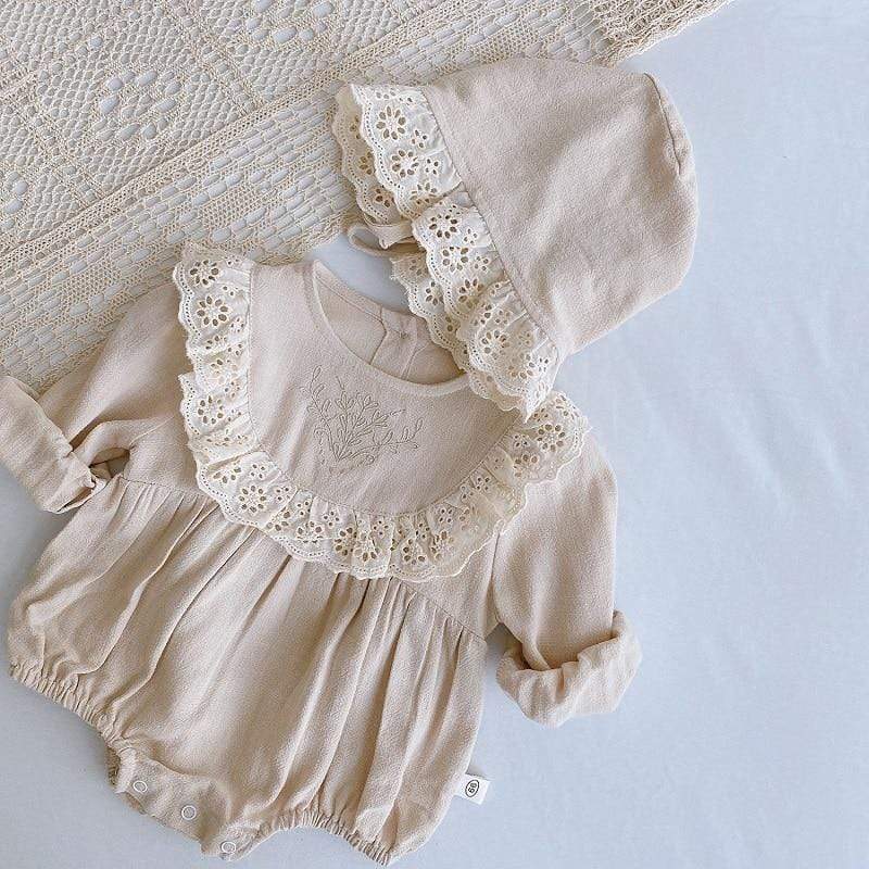 Vintage Lace Romper and Hat