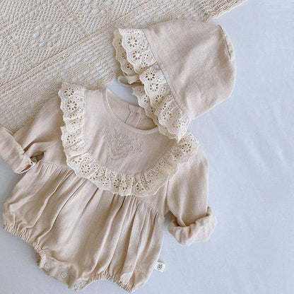 Vintage Lace Romper and Hat