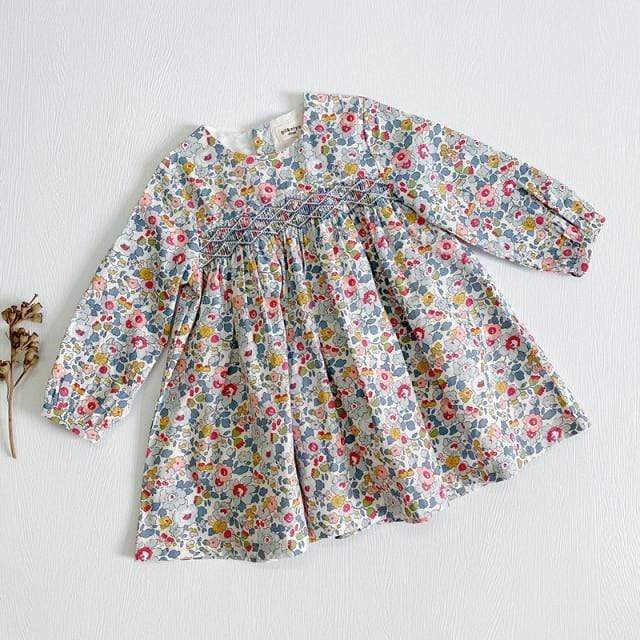 Long Sleeve Mini Floral Dress