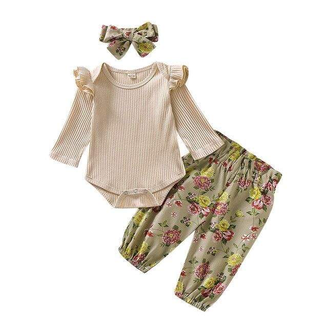Long Sleeve Floral Romper Outfit