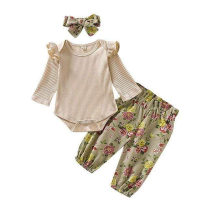 Long Sleeve Floral Romper Outfit