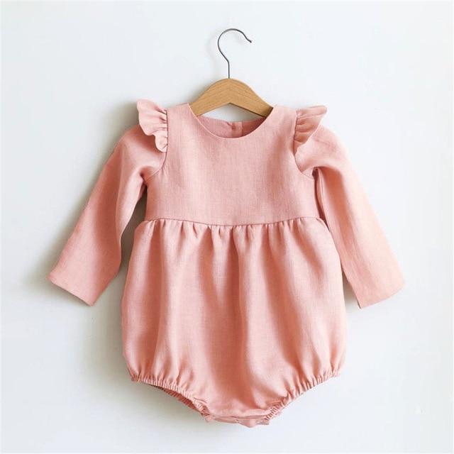 Long Sleeve Baby Floral Romper