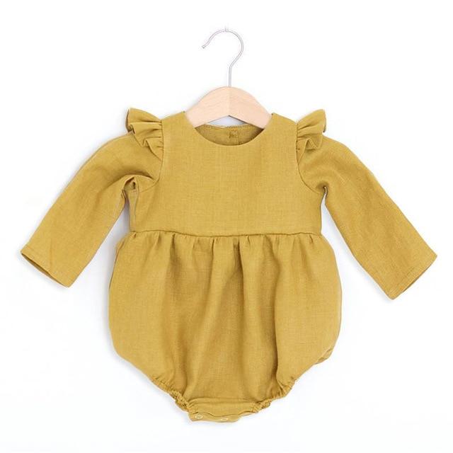 Long Sleeve Baby Floral Romper