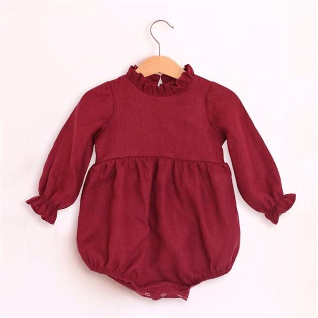 Long Sleeve Baby Floral Romper