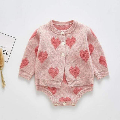 Love Print Sweater Set
