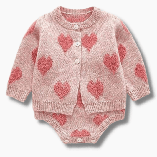 Love Print Sweater Set