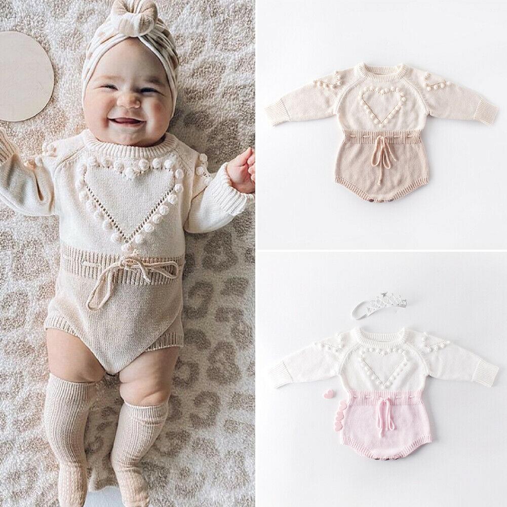 Lovely Heart Knitted Rompers