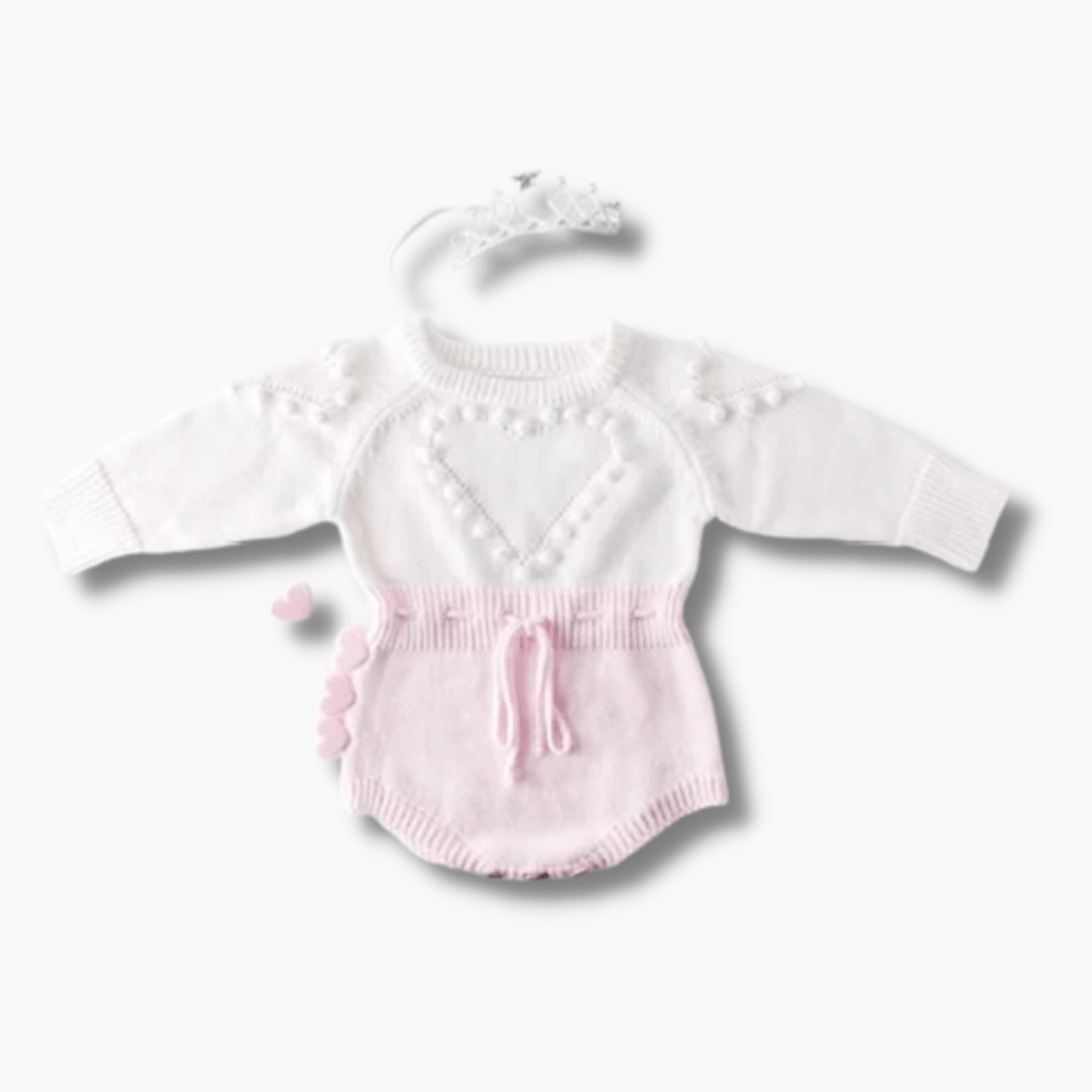 Lovely Heart Knitted Rompers