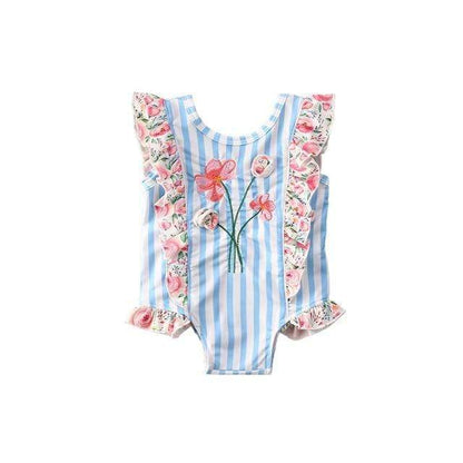 One Piece Swimwear Floral &Striped