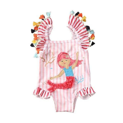 One Piece Swimwear Floral &Striped