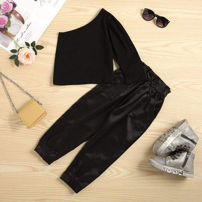 One Shoulder Top and Pants Set