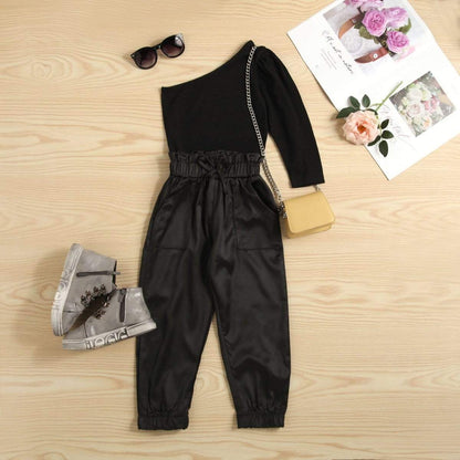 One Shoulder Top and Pants Set