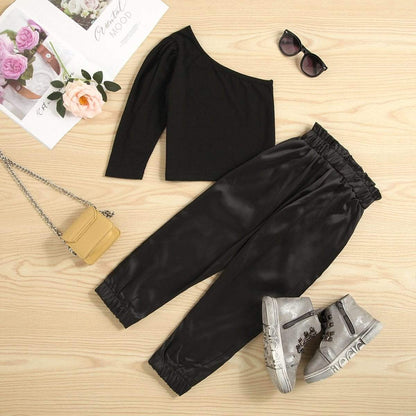 One Shoulder Top and Pants Set