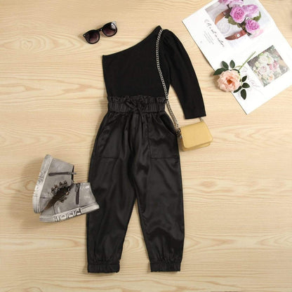One Shoulder Top and Pants Set