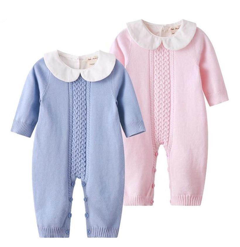Peter Pan Collar Knit Romper