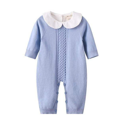 Peter Pan Collar Knit Romper