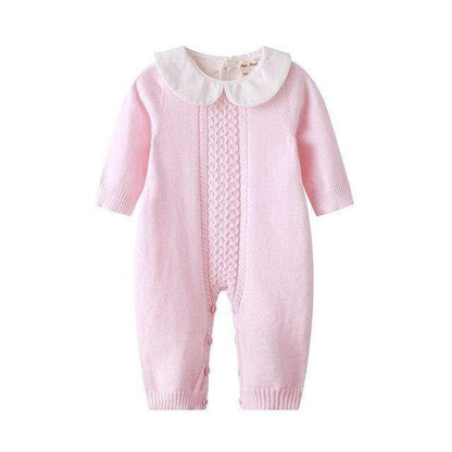 Peter Pan Collar Knit Romper